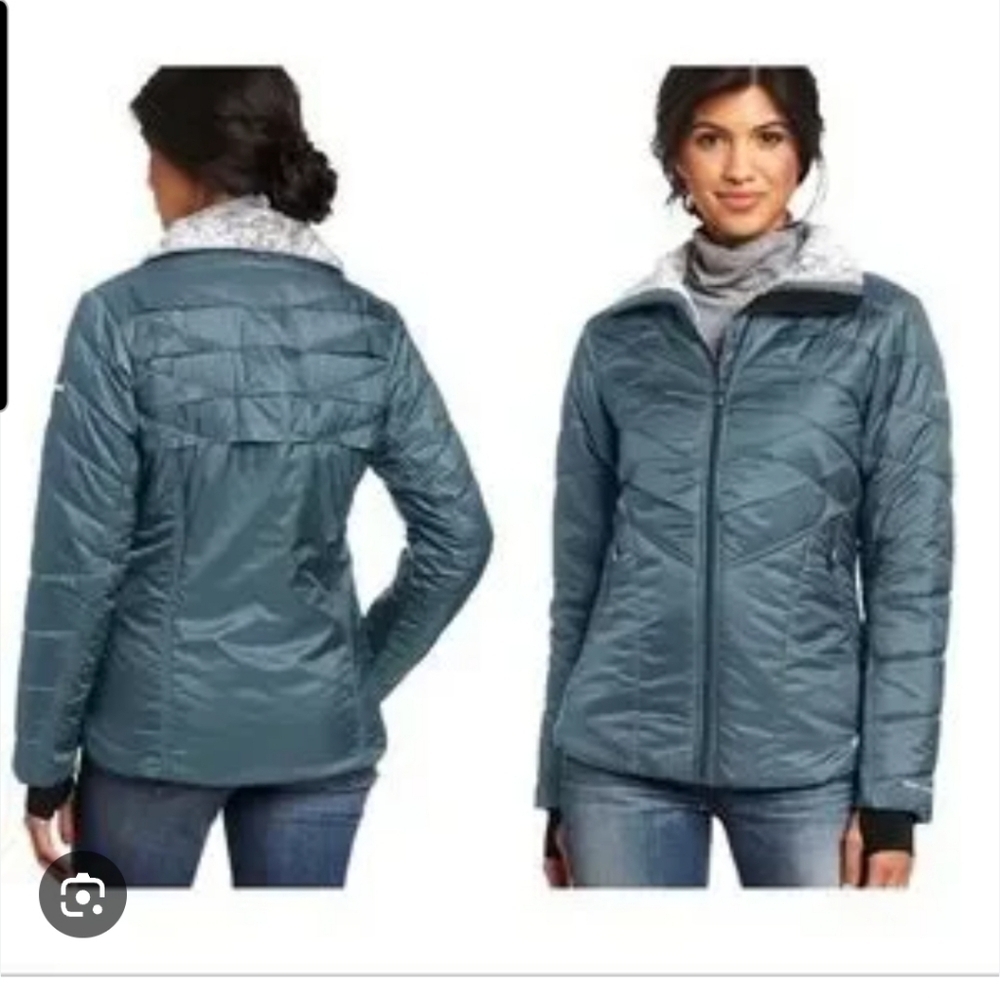 Columbia Women's Fuchsia Hot Pink Quilted Puffer Jacket With Mock Neck - Picture 15 of 15